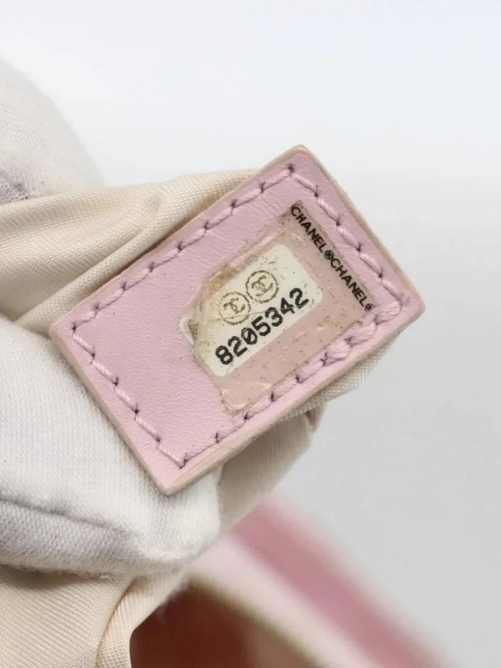 CHANEL New Travel Line Tote Bag Nylon Pink Gold CC Auth BA11991